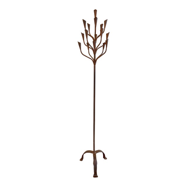 Monumental Brutalist Floor Chandelier Style of Litsios For Sale