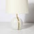 Lumi Mid-Century White Ceramic & Polished Brass Sculptural Table Lamps by Lumi Murano For Sale - Image 4 of 13