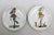 Folk Art 1960s Soldier Caricature Porcelain Coasters from Bucciarelli, Piero Fornasetti Attributed - Set of 7 For Sale - Image 3 of 7