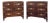 Pair of Anglo-Indian Style Carved Rosewood Campaign Chests With Brass Inlay For Sale