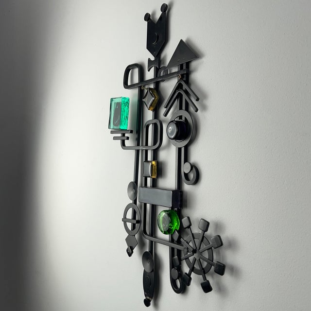 Mid-Century Wrought Iron Wall Decoration from Dantoft, Denmark, 1960s, in Good conditions. Designed 1960 to 1969 This...