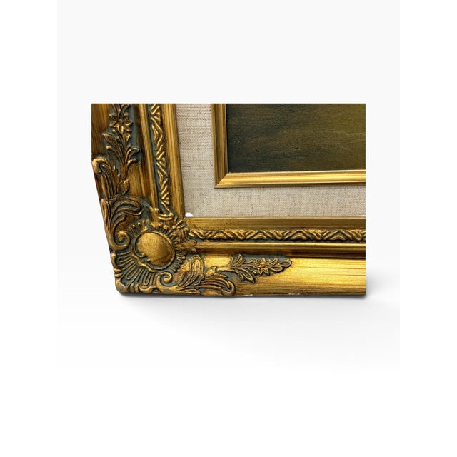 Textile 1970s Original Framed Oil on Canvas by William Moninet For Sale - Image 7 of 11