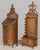 A set of two French Provencal decorative boxes including a porte-couteaux, or knife rack, and a boite à sel, or salt box....