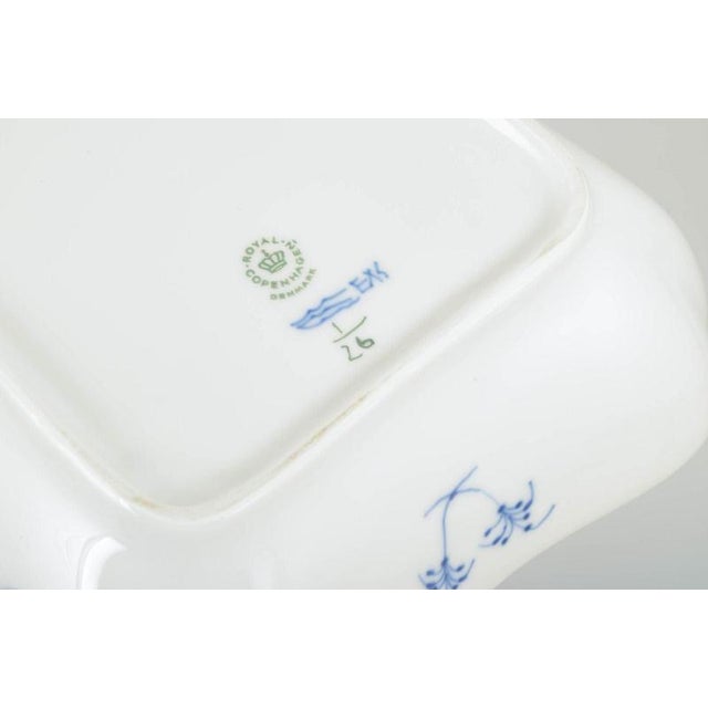 Vintage Square Porcelain Serving Bowl by Royal Copenhagen, 1980s For Sale - Image 4 of 5