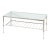 French Modern Cocktail or Coffee Low Table of Nickeled Brass and Glass For Sale