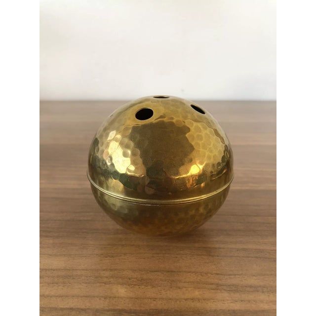 Metal Handmade Brass Sphere Ashtray by Renzo Cassetti, Italy, 1960s For Sale - Image 7 of 8