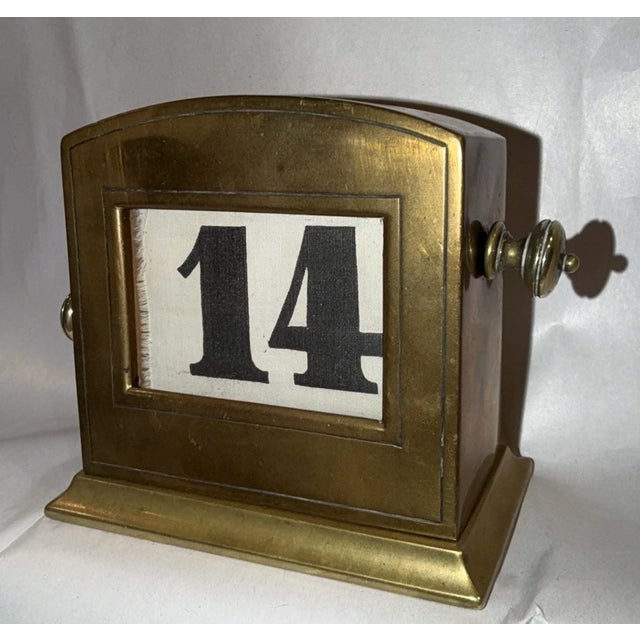 Brass Antique Austrian Brass Perpetual Desk Calendar For Sale - Image 8 of 10