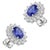 Natural Blue Sapphire & Diamond Earring in 18k Gold For Sale In New York - Image 6 of 8