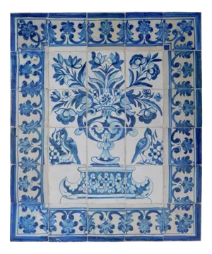 17th Century Portuguese Azulejos Panel Vase