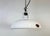 Industrial white enamel factory pendant light made by Thorlux in United Kingdom during the 1960s. White enamel inside the...