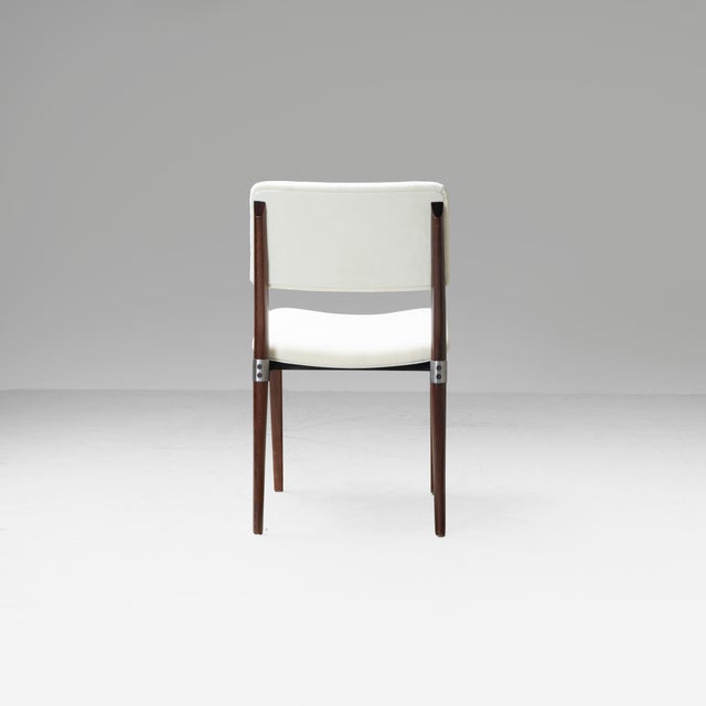 1960s Model S82 Chairs in White Mohair by Eugenio Gerli for Tecno, 1960s, Set of 4 For Sale - Image 5 of 17