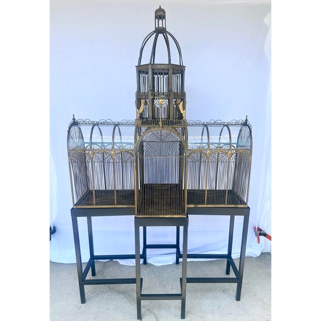 Copper Turn of the Century Antique St Paul Cathedral Bird Cage For Sale - Image 8 of 12