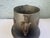 Egyptian Revival Style Winged Lyre Metal Cachepot or Jardinière Cover With Figural Handles, C. 1920s For Sale - Image 11 of 12