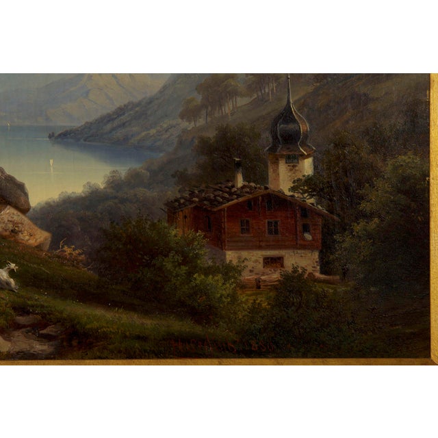 Circa 19th Century Antique German Landscape Painting by ...