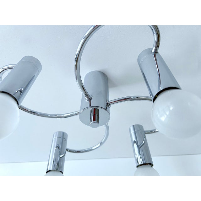 Mid-Century Modern Vintage Ceiling Light in Chrome from Cosack For Sale - Image 3 of 10