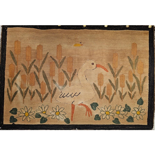 Early 20th Century Hooked Rug Rug For Sale In Chicago - Image 6 of 12