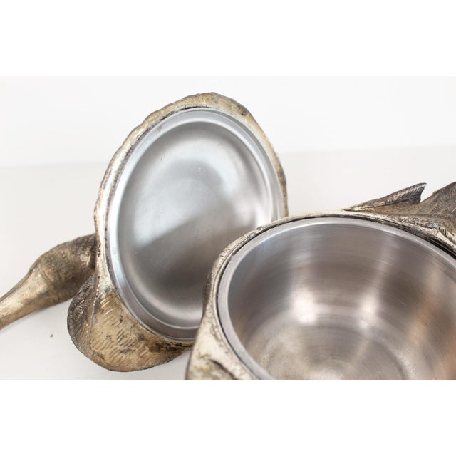 Silver Silver Plated Duck Ice Bucket by Mauro Manetti for Fonderia D'Arte, 1970s For Sale - Image 8 of 9