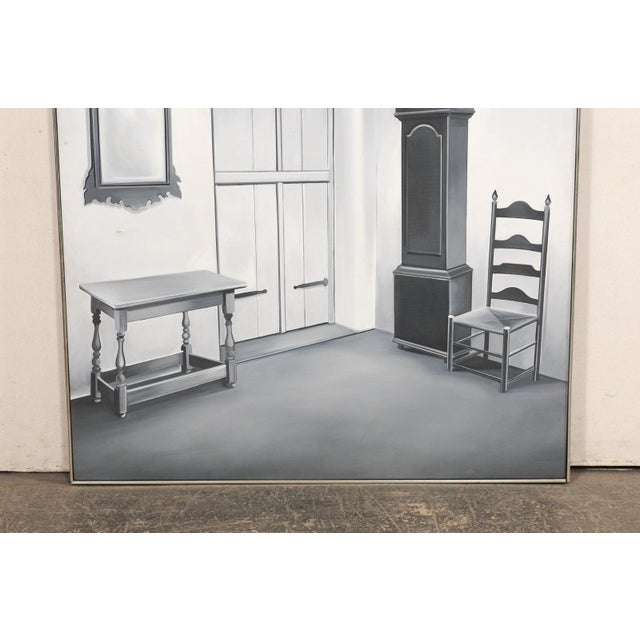 An original oil painting "Bartram House" by American artist and painter Lowell Blair Nesbitt (October 4, 1933 - July 8,...