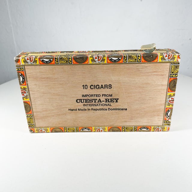 Vintage Cuesta -Rey 10 Cigar Box Dominican No 7 Robusto Centennial For Sale - Image 9 of 13