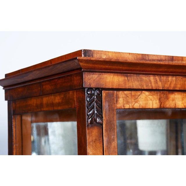 Czech Biedermeier Display Cabinet in Walnut and Spruce, 1830s For Sale - Image 12 of 18