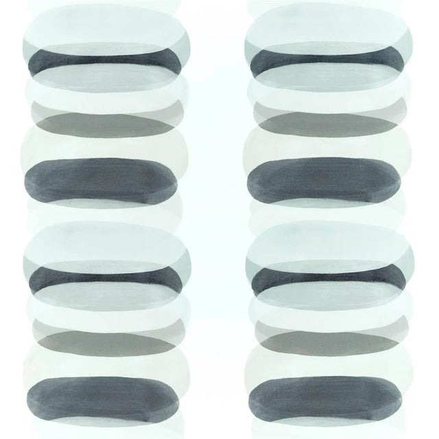 Harlequin Elliptic Fabric in Charcoal - a Sample For Sale