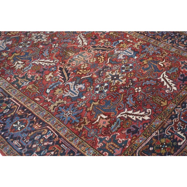 Vintage Heriz Rug 7' x 10' For Sale In New York - Image 6 of 11