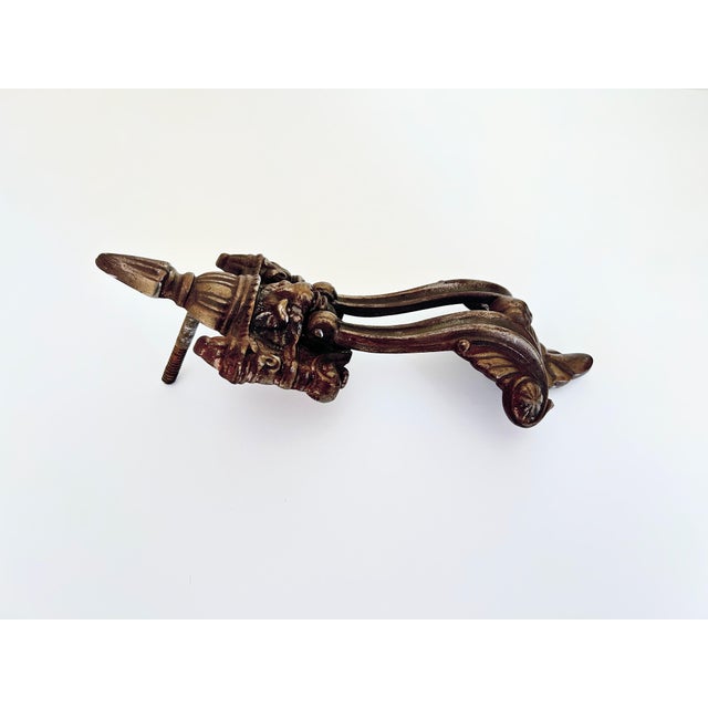 English Antique Bronze Door Knocker For Sale - Image 3 of 6