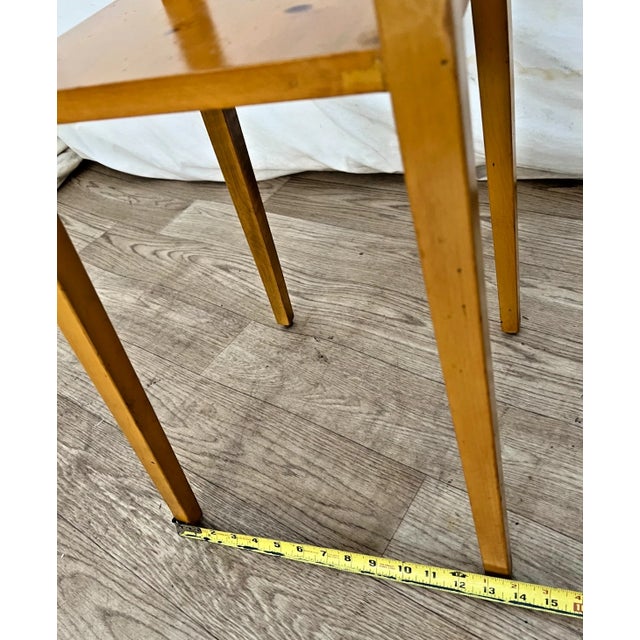 Vintage Lane Wood Plant Stand Museum Folk Art Pedestal Tall Accent Table For Sale - Image 11 of 14