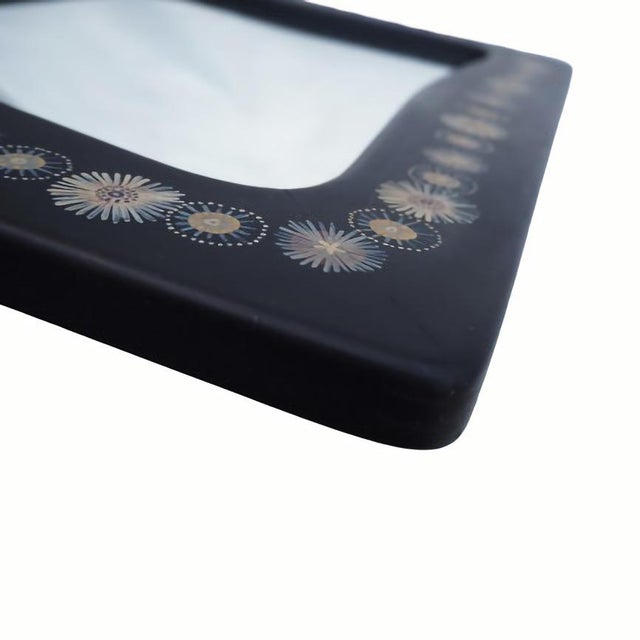 Wood Swedish Lisa J Wall Mirror by Hans-Agne Jakobsson, Åhus, 1953 For Sale - Image 7 of 14