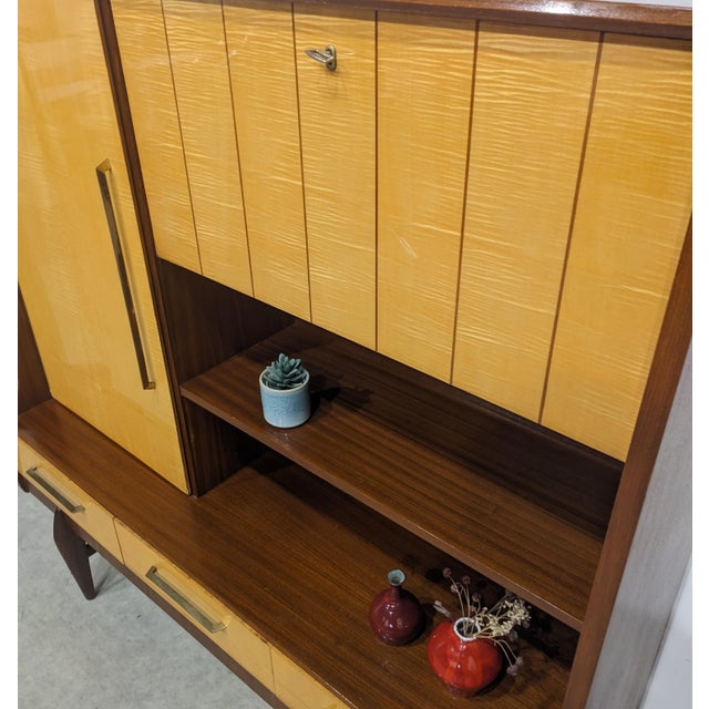 Mid-Century 2-Tone Highboard, 1950s For Sale - Image 4 of 13