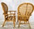 Pair Bamboo & Rattan Fan Back Arm Chairs For Sale - Image 11 of 18