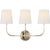 Thomas O'Brien for Visual Comfort Signature Vendome Triple Sconce in Polished Nickel with Linen Shades For Sale