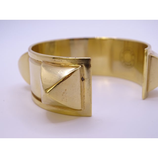 Gold-Plated Clou Médor Open Bracelet from Hermès, France, 1990s For Sale - Image 16 of 18