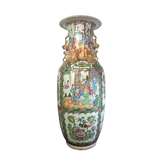 Chinese Export Porcelain Rose Medallion Vase, 23in, Canton, Ca. 1860 For Sale - Image 12 of 12