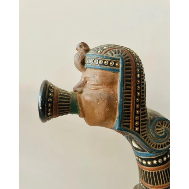 Unique majolica piece from the 19th century. Measures 9” h x 7” w Wilhelm Schiller & Son was the most prolific of Bohemian...