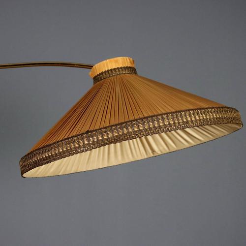 Vintage Floor Lamp in Brass and Leather, 1950s For Sale - Image 6 of 10