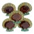 19th Century French Majolica Shell Plates Choisy Le Roi-Set of 5 For Sale