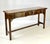 Late 20th Century Traditional Walnut & Burl Wood Serpentine Console Table For Sale - Image 10 of 15