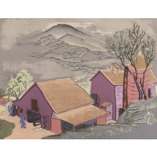 'Landscape' by Guy Maccoy, 1942, Kansas City Art Institute, New York, Art Students League, Works Progress Administration For Sale