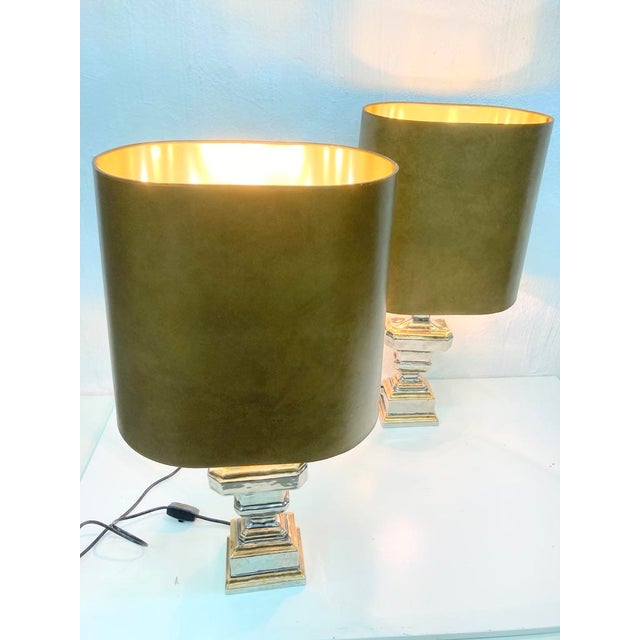 2 Italian table lamps from the 60s and 70s, one-bulb, E-27 socket. Signed on the inside of the lamp base (Zaccagnini),...