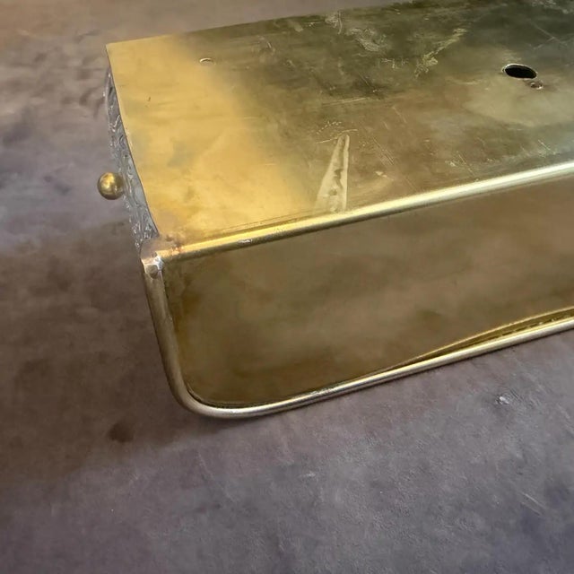 Metal Two 1990s Mid-Century Modern Italian Brass and Glass Rectangular Wall Sconces For Sale - Image 7 of 11