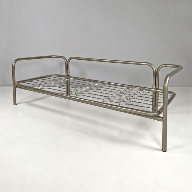 Italian modern daybed sofa Locus Solus by Gae Aulenti for Poltronova, 1970s Daybed mod. Locus Solus with patina chromed...