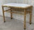 Mid-Century Modern Italian Faux Bamboo Gilt Metal Bench with White Velvet Upholstery Details OF THE PERIOD Mid-Century...