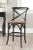 2020s X Back Counter Stool in Distressed Hickory & Medium Brown For Sale - Image 5 of 6