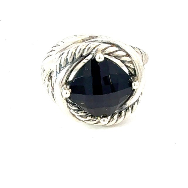 Authentic David Yurman Onyx Ring Size 7 Sterling Silver Estate DY752 TRUSTED SELLER SINCE 2002 PLEASE SEE OUR HUNDREDS OF...