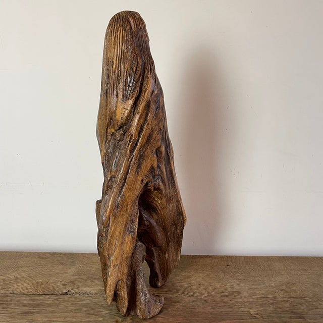 Folk Art Naïve Sculpture in Root Wood, 1800s For Sale - Image 6 of 16