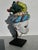 Figurative Italian Faience Mounted Head Fragment For Sale - Image 3 of 9