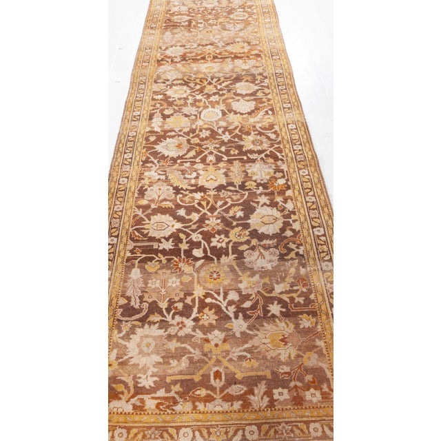 Textile One-of-a-kind Vintage Indian Amritsar Narrow & Long Handmade Wool Runner For Sale - Image 7 of 8