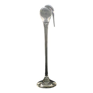 Late 20th C. Steuben Crystal Stork by Paul Schulze For Sale