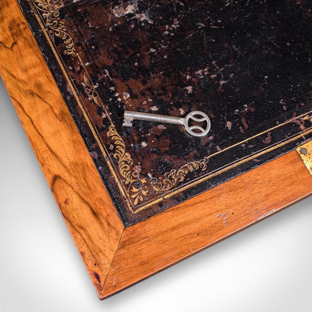 Antique Admiral's Writing Station, English, Walnut, Stationery Case, Regency For Sale - Image 12 of 12
